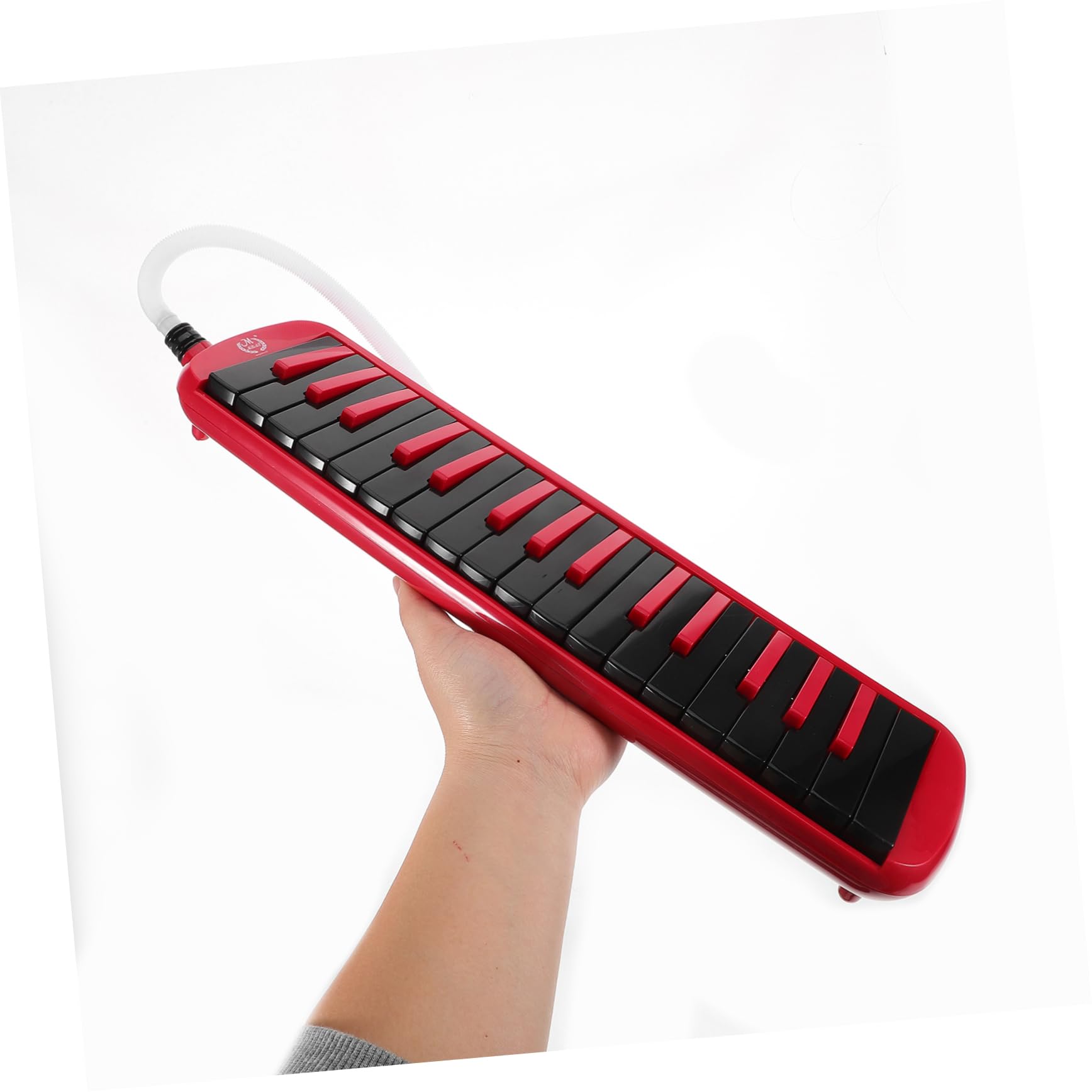 VICASKY Mélodica 32 Touches Portable Légère avec Étui Eva Rouge et Noir, Embouchure et Tubes, Instrument de Musique pour Débutants Adultes
