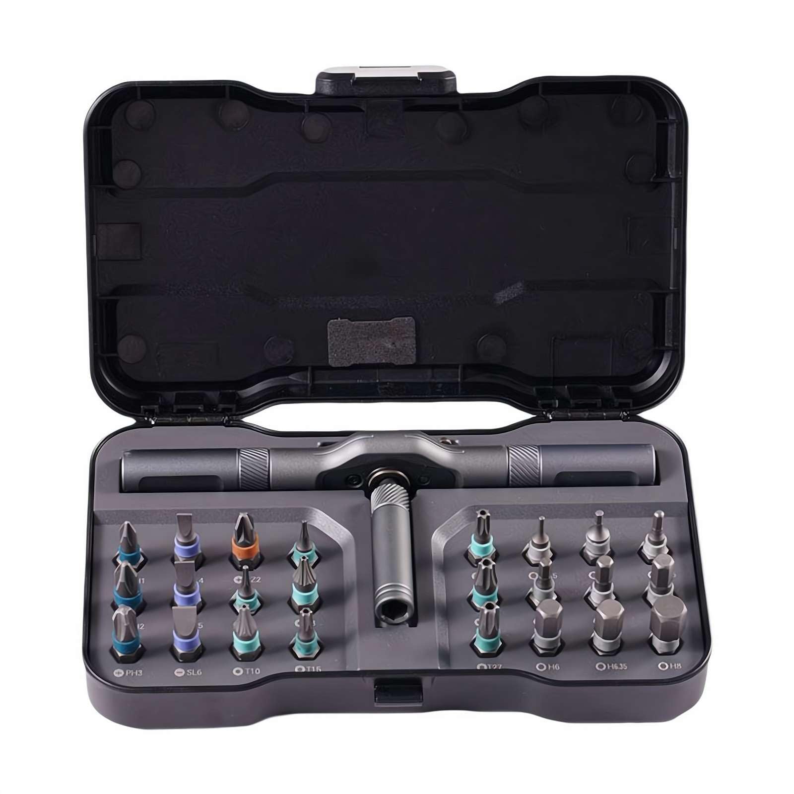 24 in 1 Multi Bit Ratchet Wrench Screwdriver Set With Magnetic Screwdriver Bits, Detachable T Ratchet Handle