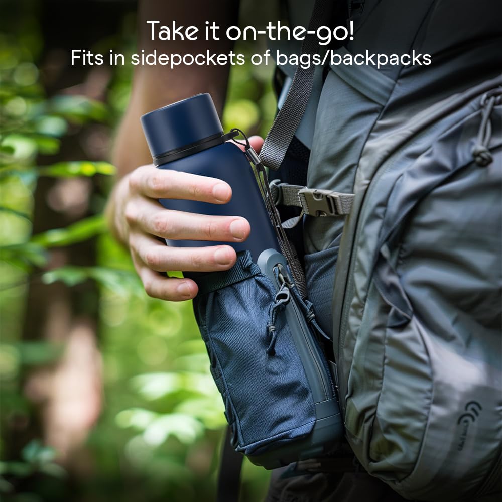 Borosil Hydra Trek Stainless Steel Water Bottle | Double Wall Vacuum Insulated Flask, Green | 20 Hours Hot & 24 Hours Cold | Ideal for Personal & Corporate Gifting | 1 Year Warranty (Indigo, 700 ml) — Amazon image 7