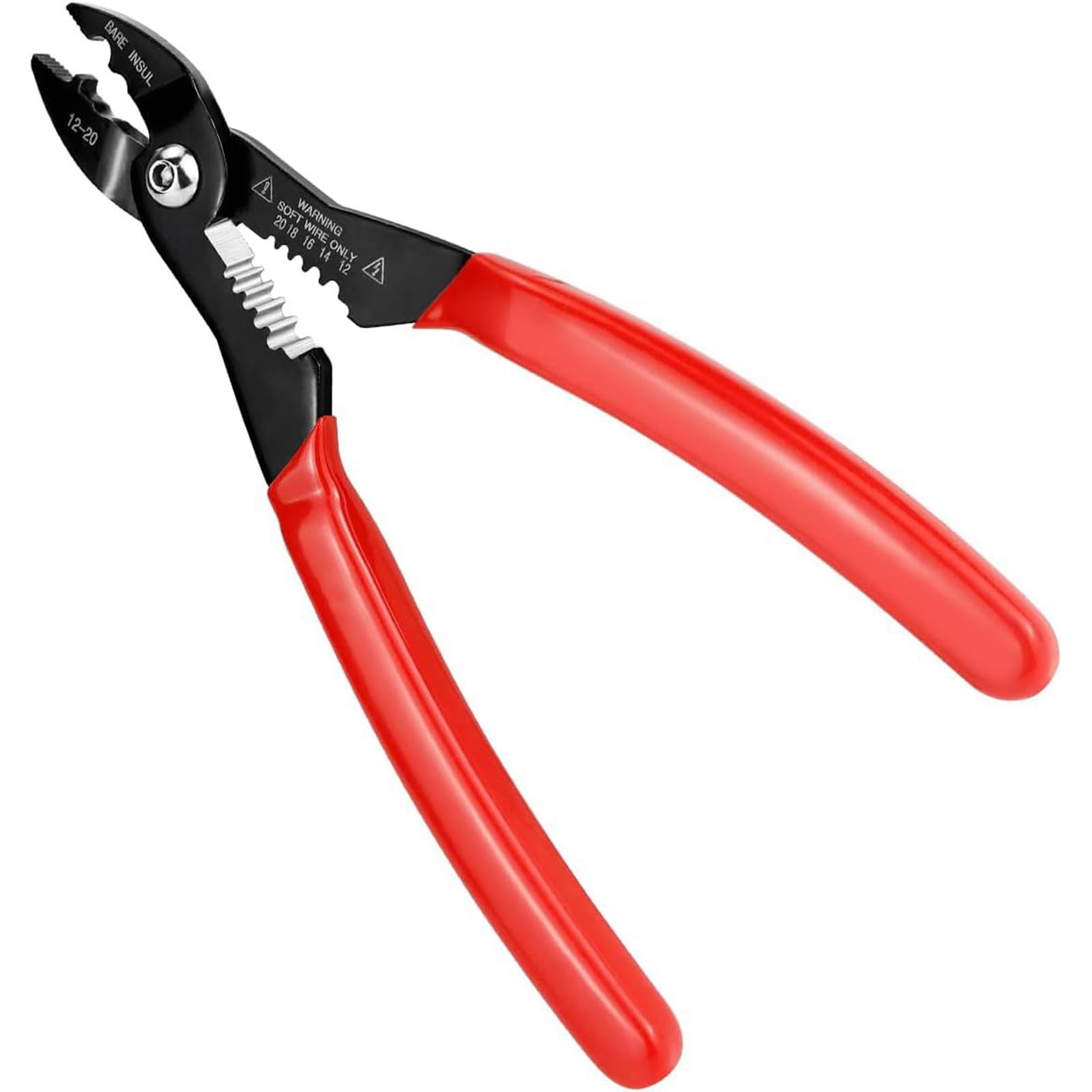 Multitask Electrician Tool 12-20AWG Wire Stripper Crimper Cutter Plier Industrial Strength Antislip Grip Construction Multipurpose Electricians Pliers