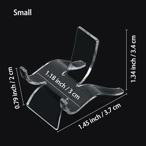 Miniatura 10 de 12 soportes de exhibición de roca mini caballete acrílico (3 tamaños), soportes de roca acrílica para exhibir varios tamaños pequeños coleccionables