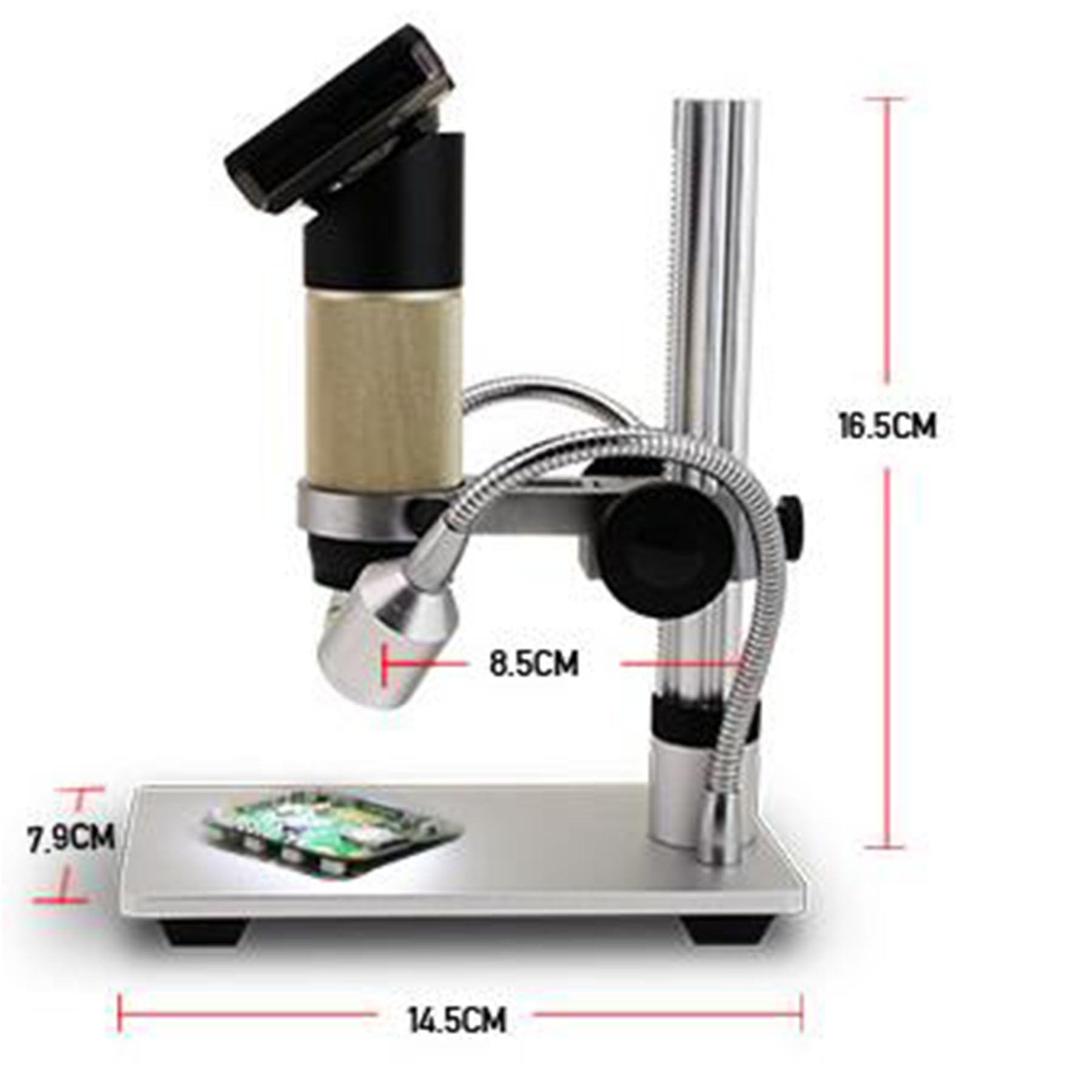 Video microscopio digitale 1080P con display da 3,0 pollici e uscita USB 2.0, imaging elettronico ad alta definizione per laboratorio o uso domestico