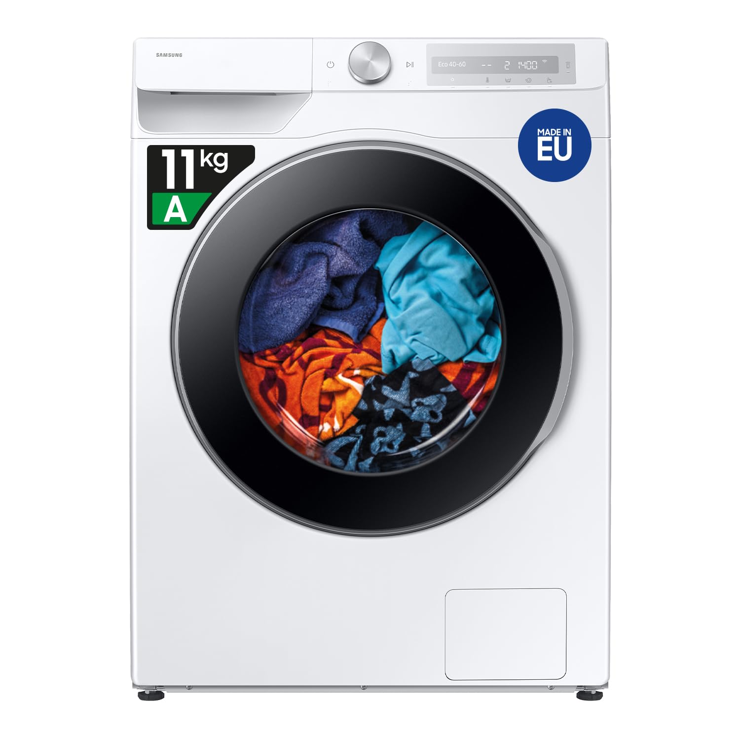 Samsung Lavatrice AI Control WW11DG6B85LH/U3 Libera installazione, 11 Kg, Wifi, Ecodosatore, Super Speed, Vapore, Carica Frontale, 60l x 85h x 60p cm