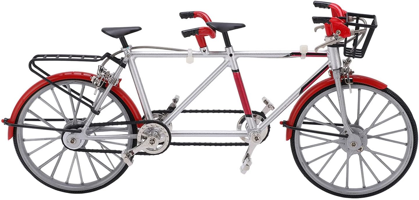 Bike Model, Tandem Mini Model Model Ornaments Tandem Design Model Alloy Material for Office Desk Decorations for Gifts