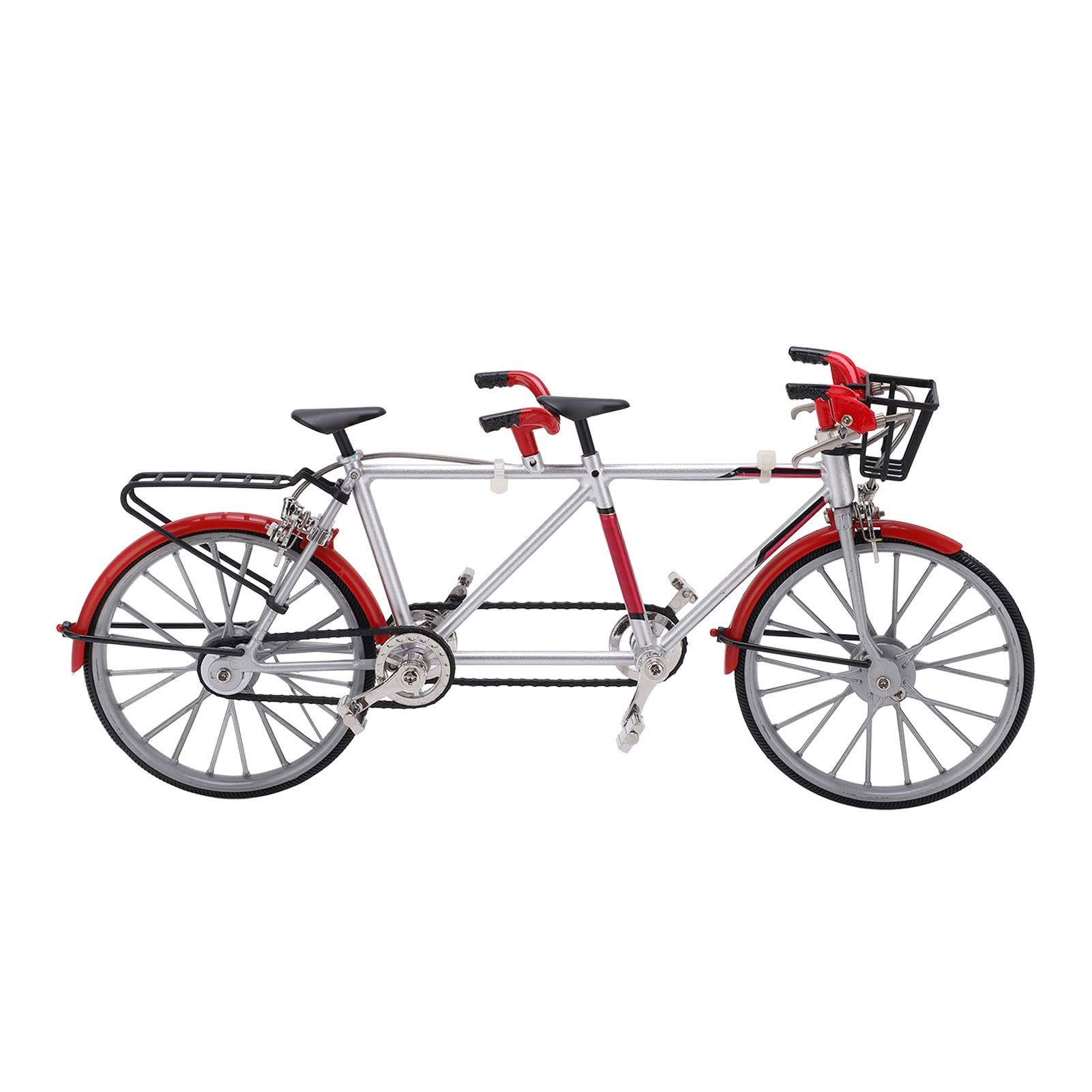 Modelo de mini bicicleta Tandem con adornos de minibicicleta de diseño exquisitos detalles para regalos para decoración de escritorio para la oficina