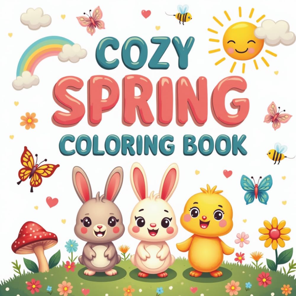 Cozy Spring Coloring Book: Relaxing Spring Flowers, Gardens, and Nature Scenes for Adults – Mindfulness and Stress Relief Coloring Pages