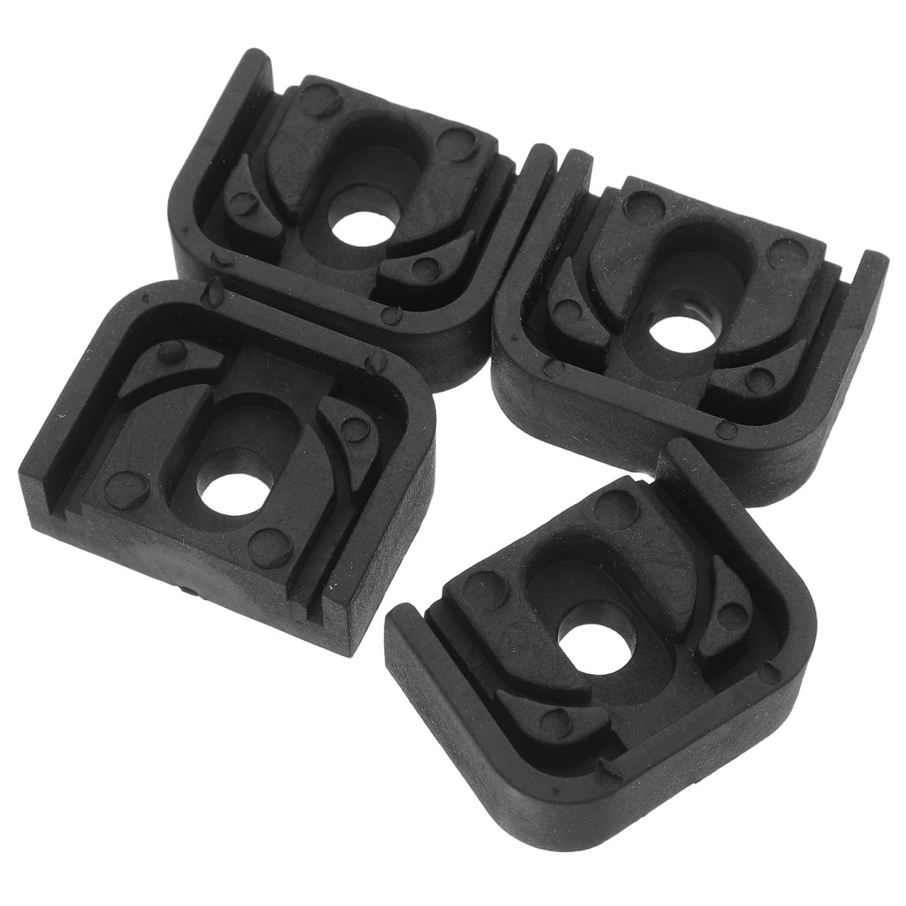 Set 4 Antivibranti Per Condizionatore In Gomma - Supporti Isolanti Nero, 111x49 Mm, Per Esterno E Interno - Foto 3
