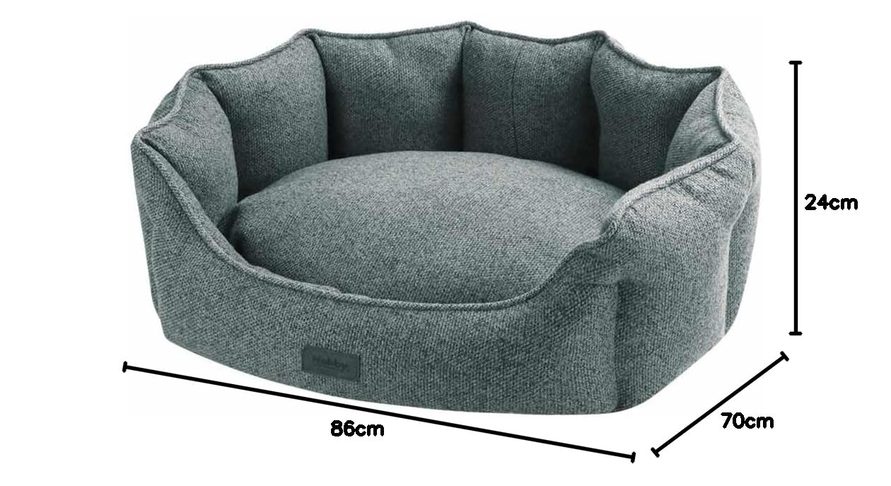 Nobby Komfort Bett oval ANDA grau 86 x 70 x 24 cm