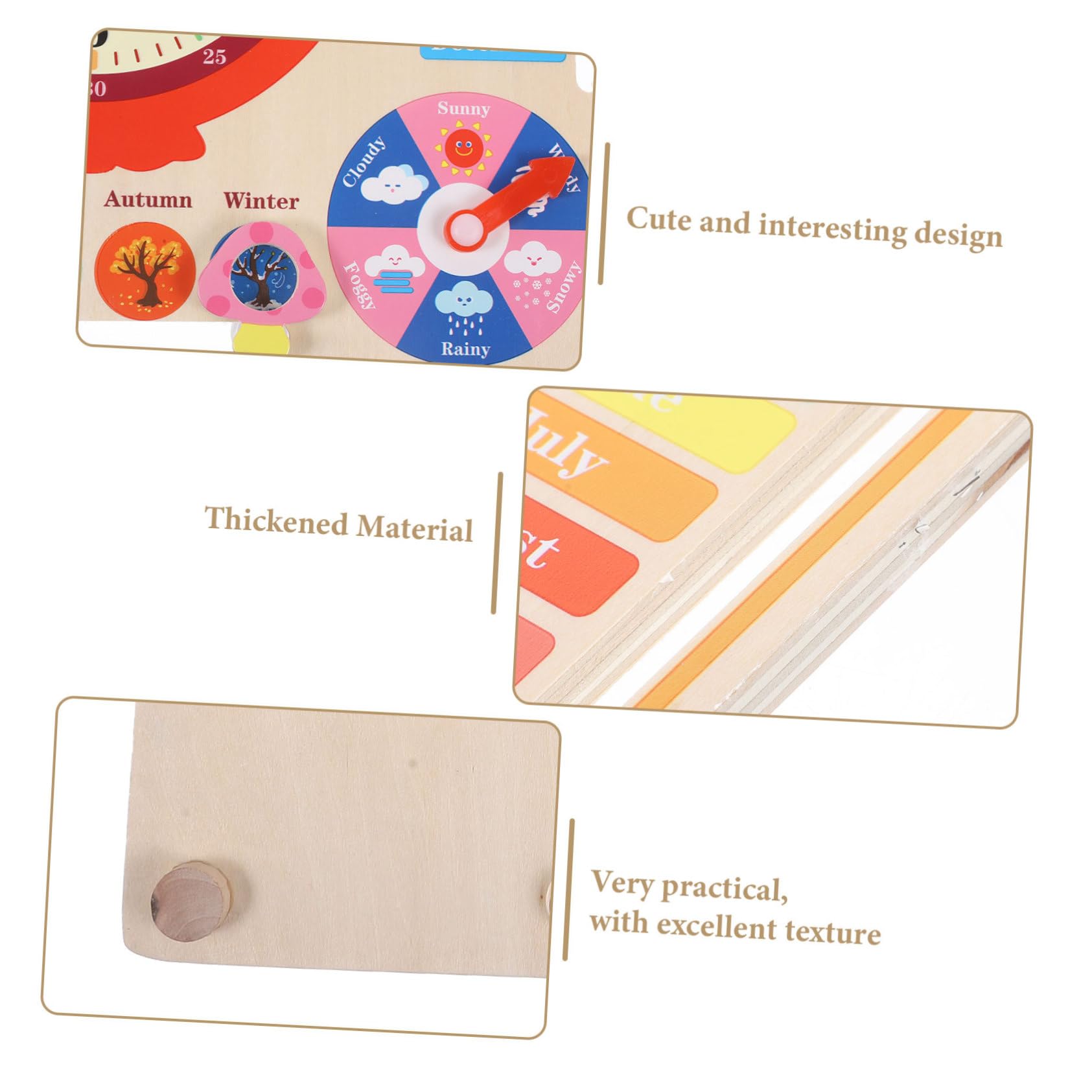 WOONEKY Reloj Didáctico de Madera Forma de Búho Juguete Educativo para Aprender la Hora y Resistente para Herramienta de Enseñanza Práctica para Desarrollo Intelectual