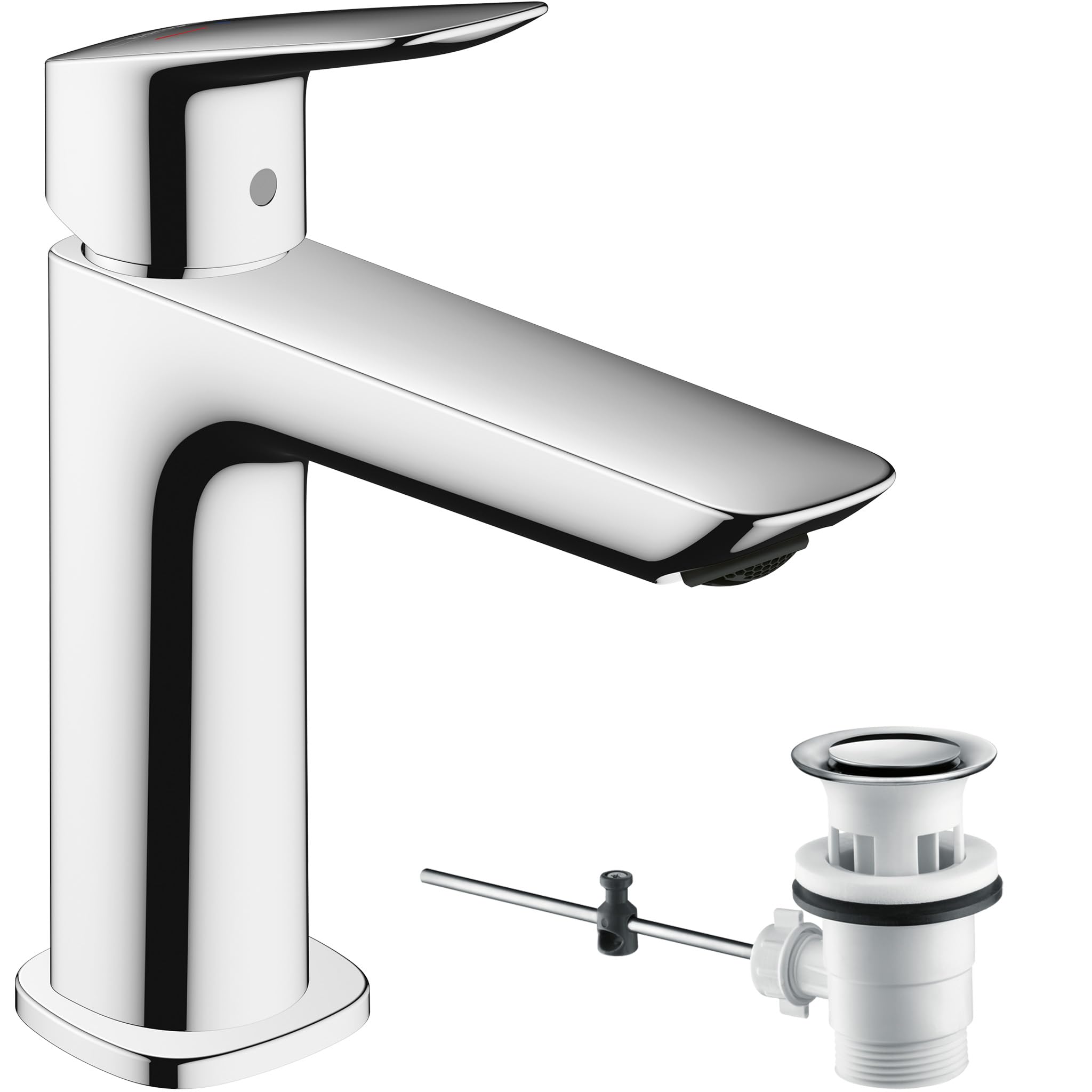 Mitigeur lavabo hansgrohe chromé avec vidage et technologie CoolStart Logis