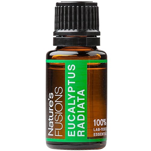 Nature's Fusions Eucalipto Australiano Radiata 0.5fl oz, Aceite de eucalipto 100% puro de grado terapéutico  Aceites vegetales de terapia de aroma