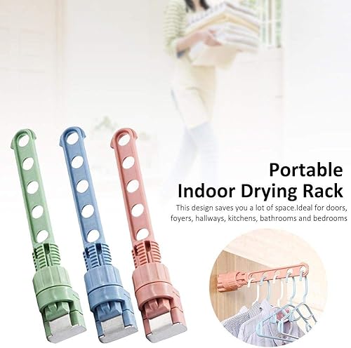 Miniatura 3 de Percha de plástico de gran capacidad, plegable, portátil, diseño elegante, fácil de instalar, multiusos