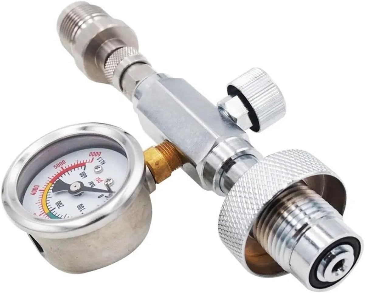 Scuba Diving Tank Air Transfer DIN To Fitting Adapter Adaptor For Filling Charging 24'' Hose 232 300Bar(1 Kit with hose)