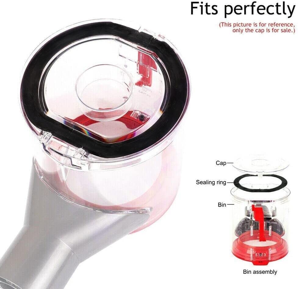 Image of Bin Lid Cap for Dyson V7 V8 Vacuum Cleaner Replacement Cover with Sealing Ring