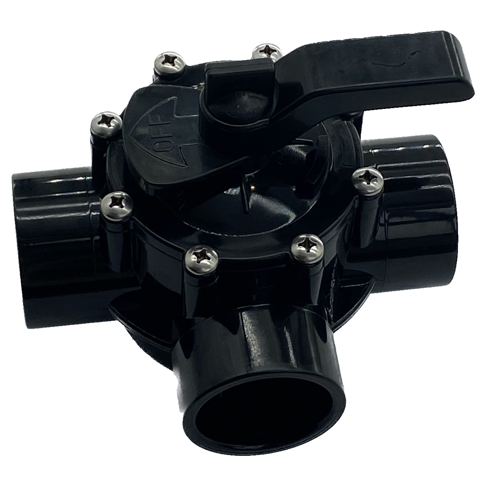 UcarSoon 4715 4717 263037 3 Port 1.5 & 2 Inch Positive Seal Valve Replacement for Spa Diverter Valve (Black)