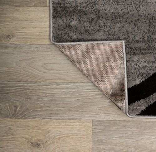 Rugshop Modern Wavy Circles Design Area Rug 5' 3" X 7' 3" Gray #TOP3