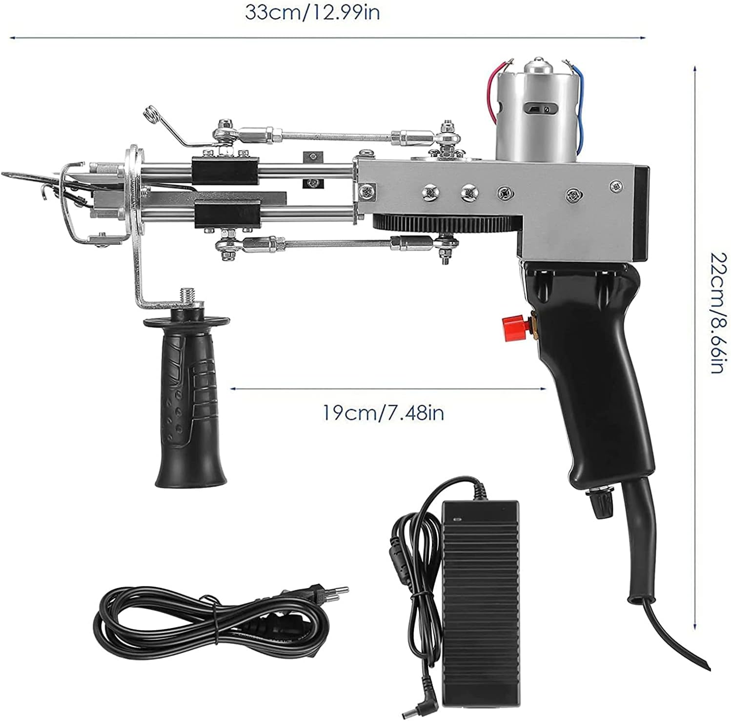 Rug Gun Machine Starter Kit Electric Carpet Tufting Gun Rug Weaving Machine Speed 540 Stiches/secs Handheld Cut Pile Flocking Machine