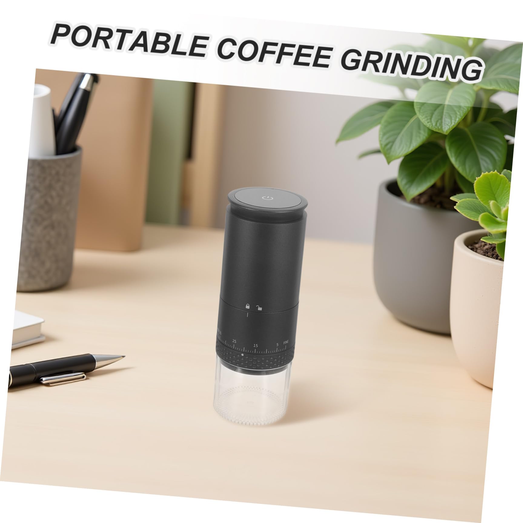 TOPBATHY Molino Eléctrico Compacto para Café y Especias con Tecnología de Molienda Precisa, Capacidad de 25g y Diseño Portátil para Apartamentos Pequeños