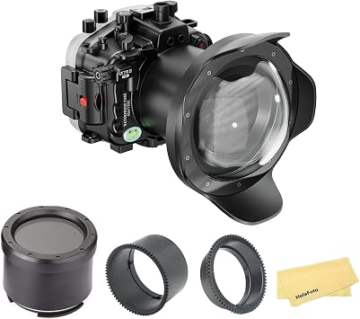 Seafrogs Underwater Housing for Sony A7III A7R III+WA005A 6" Dome Port Kit Diving Case w/Flat Port for Sony A7R3 A7M3+ 28-70mm F3.5-5.6, 24-70mm F2.8 GM