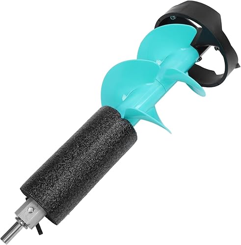 Miniatura 7 de Taladro de hielo manual de 6 pulgadas de diámetro, de nailon, broca de 17.7 pulgadas de largo con posicionador para excavadora de agujeros de poste