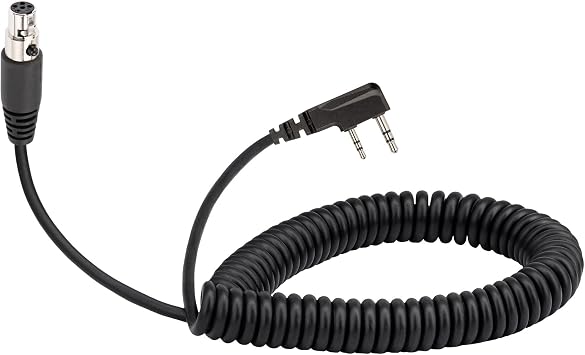 ArrowMax CABLE-AHDH00-K2 5-Pin Racing Headset Cable for Pit Crews Compatible with BaoFeng BTECH UV-5R UV-5RA UV-5R3 BF-F8HP UV-82HP Kenwood 2-PIN 2 Pin Radios NX-1200 NX-1300 NX-P1200 NX-P1300 NX-3220