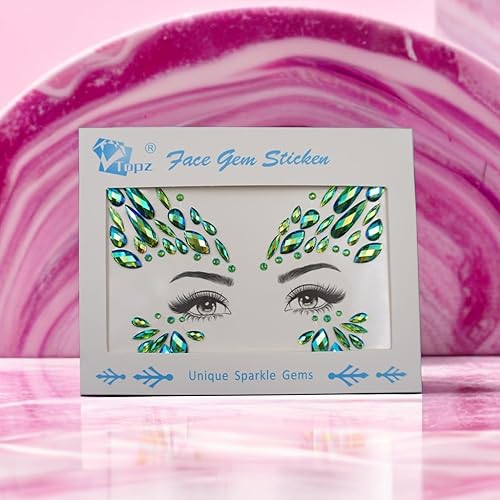 Miniatura 7 de Gemas faciales para festivales, calcomanías de Halloween, diamantes de imitación para maquillaje, accesorios de festival, calcomanías para la cara,