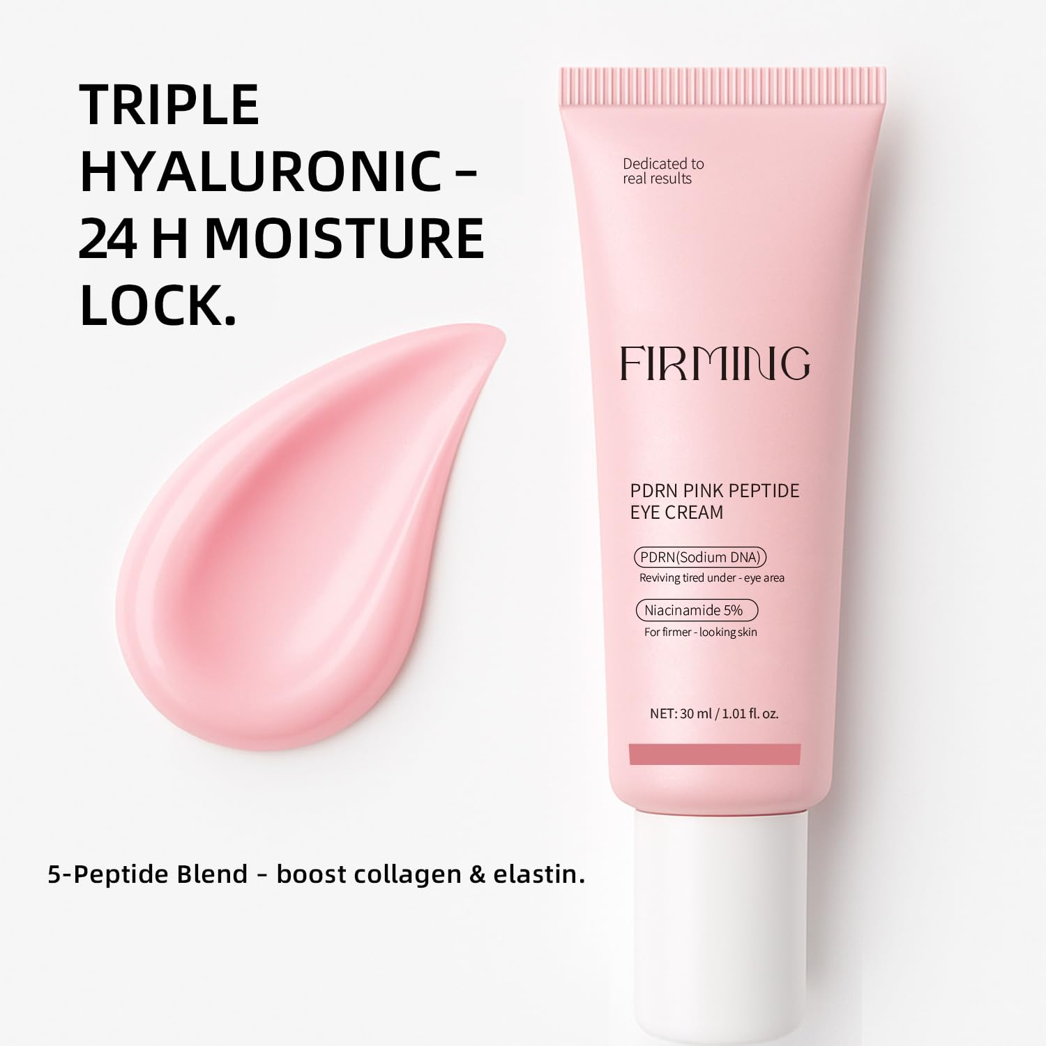 Mtmult Eye Cream Anti Aging Salmon DNA PDRN Pink Peptide Skin Care with 5% Niacinamide, Retinol, Peptides, Sodium Hyaluronate | Eye Treatment for Fine Lines, Dark Circles | 1.01fl.oz - Image 6