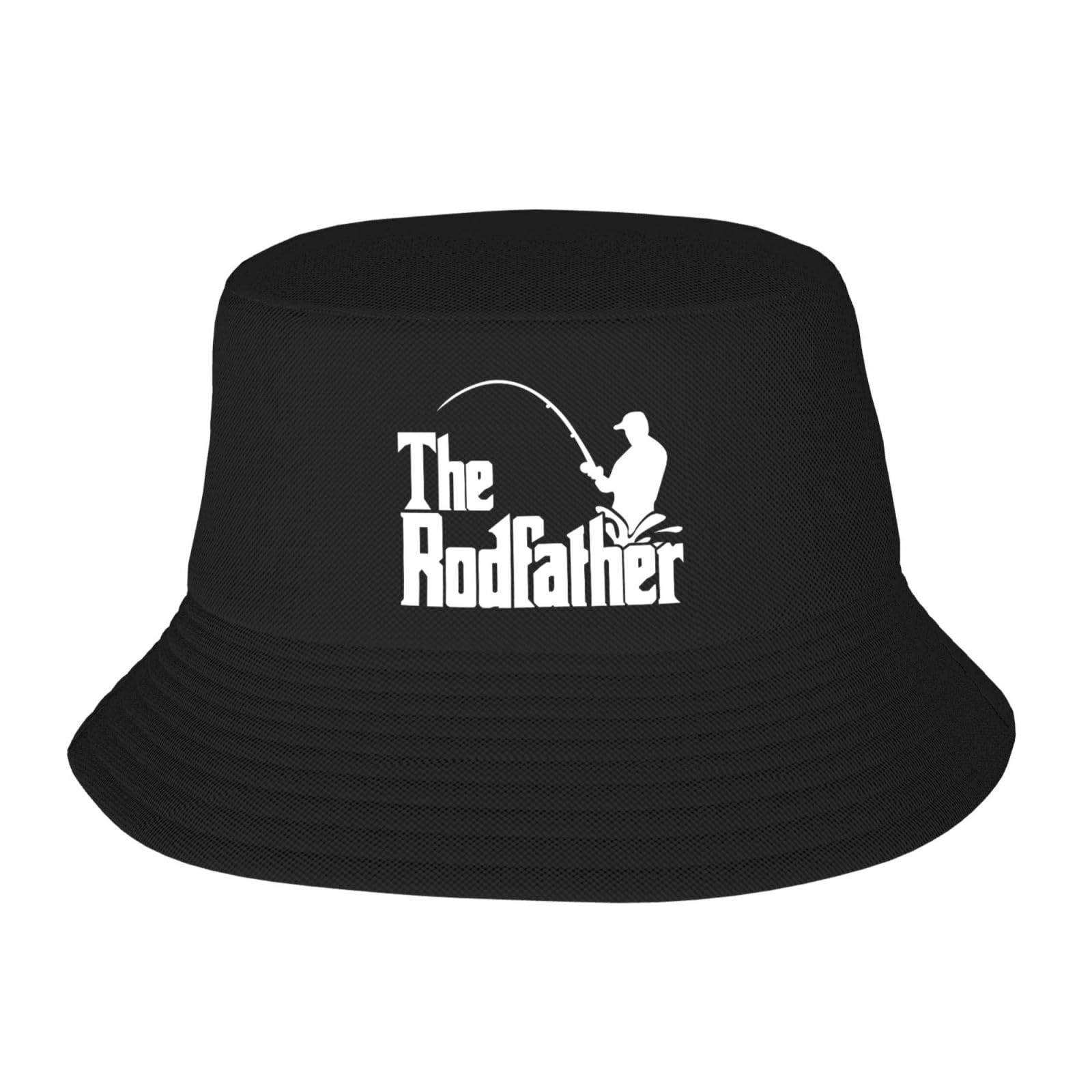 Kwqdozf Unisex As Pic The Rodfather Bucket Women Men Fisherman Cap Summer Beach Uv Protection Hats