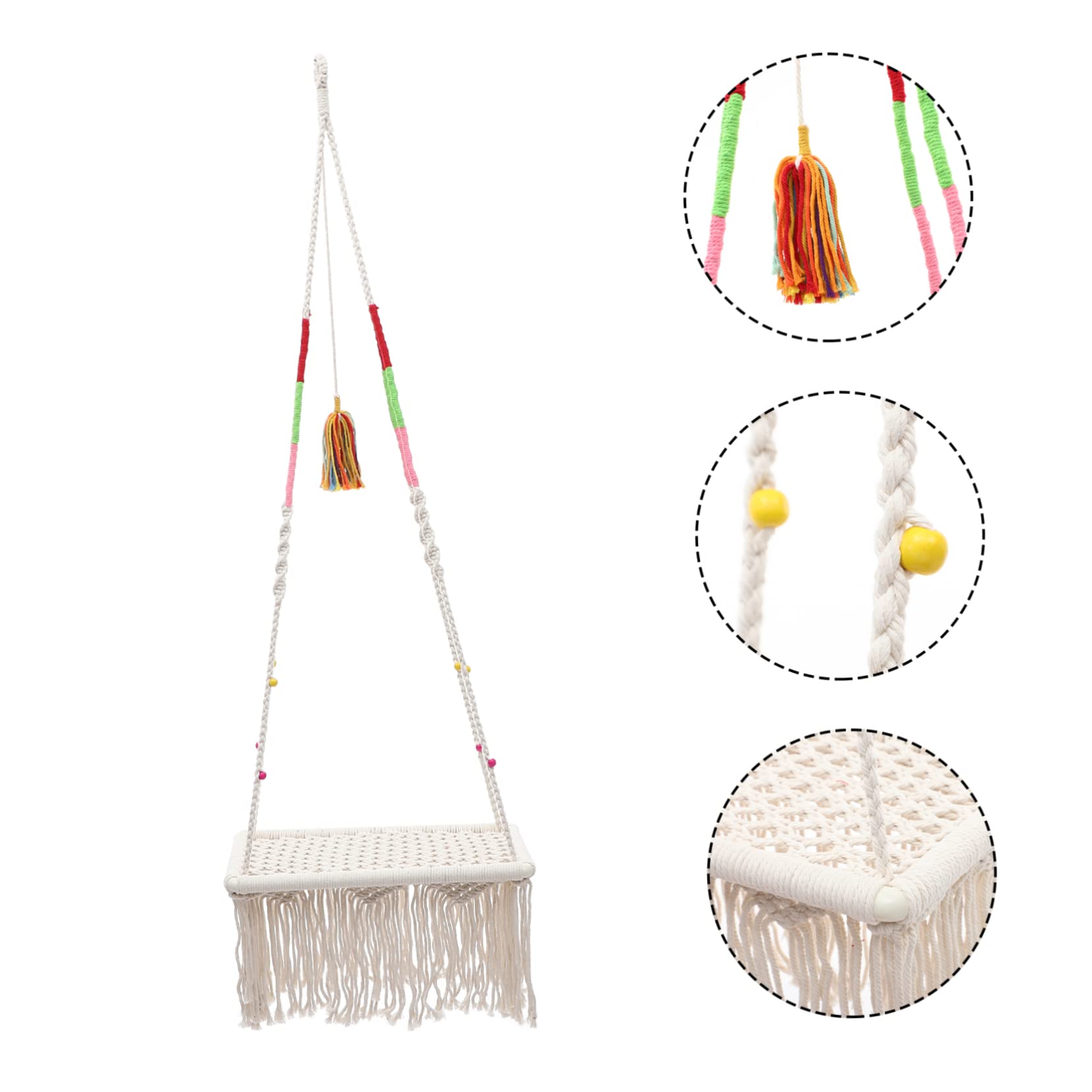 UPKOCH Cuccia Sospesa Per Gatti Amaca in Stile Bohemien Amaca in Macramè Nido Sospeso Per Gatti Piccoli