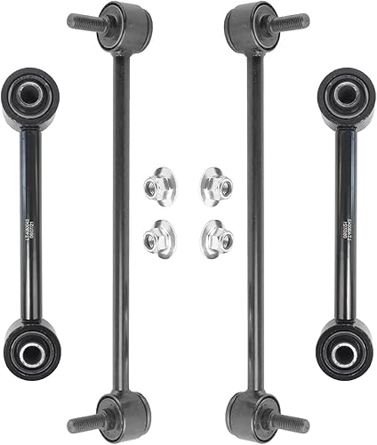 Miniatura 44 de Detroit Axle - 4 barras estabilizadoras para Jeep Grand Cherokee Commander 2005-2010 2006 2007 2008 2009 de repuesto delantero y trasero