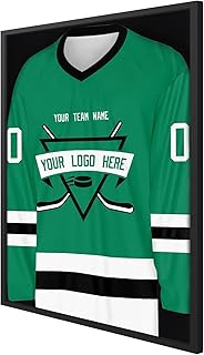 26x37 XL Large Shadow Box Frame, Jersey Frame Display Case with Grade A Natural Pine Wood Acrylic Front Jersey Frame for Hockey Soccer Basketball Football Uniform Shirts, Black
