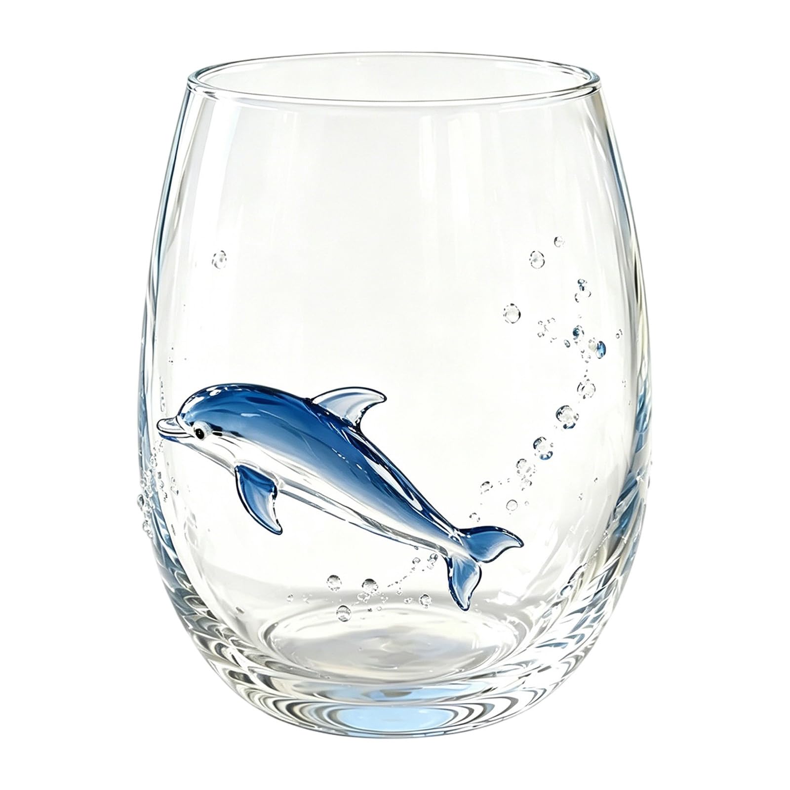 Artisanal Blue Ringed Octopus Glassware, Ocean Octopus Drinking Glass Barware, Handmade Nautical Cocktail Cup, Marine Animal Inspired Ocean Decor for Home Bar Gift