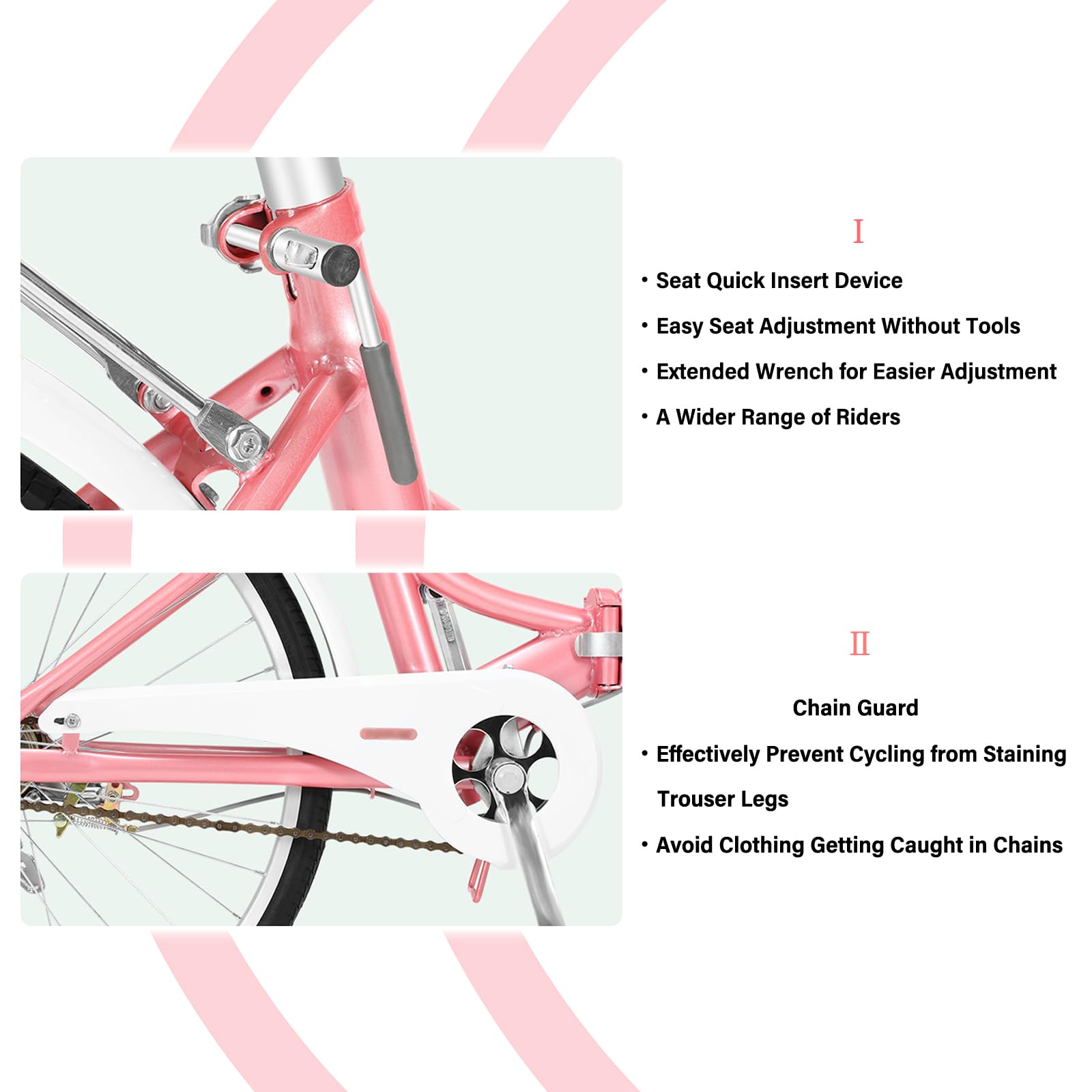 Amazon | 折りたたみ自転車、24インチ大人用折りたたみ自転車ハンドル