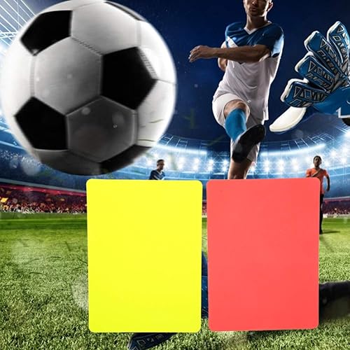 Miniatura 2 de plplaaoo Tarjetas de árbitro deportivo, tarjetas rojas y amarillas de fútbol, equipo de herramienta de árbitro de juegos de fútbol récord, tarjeta