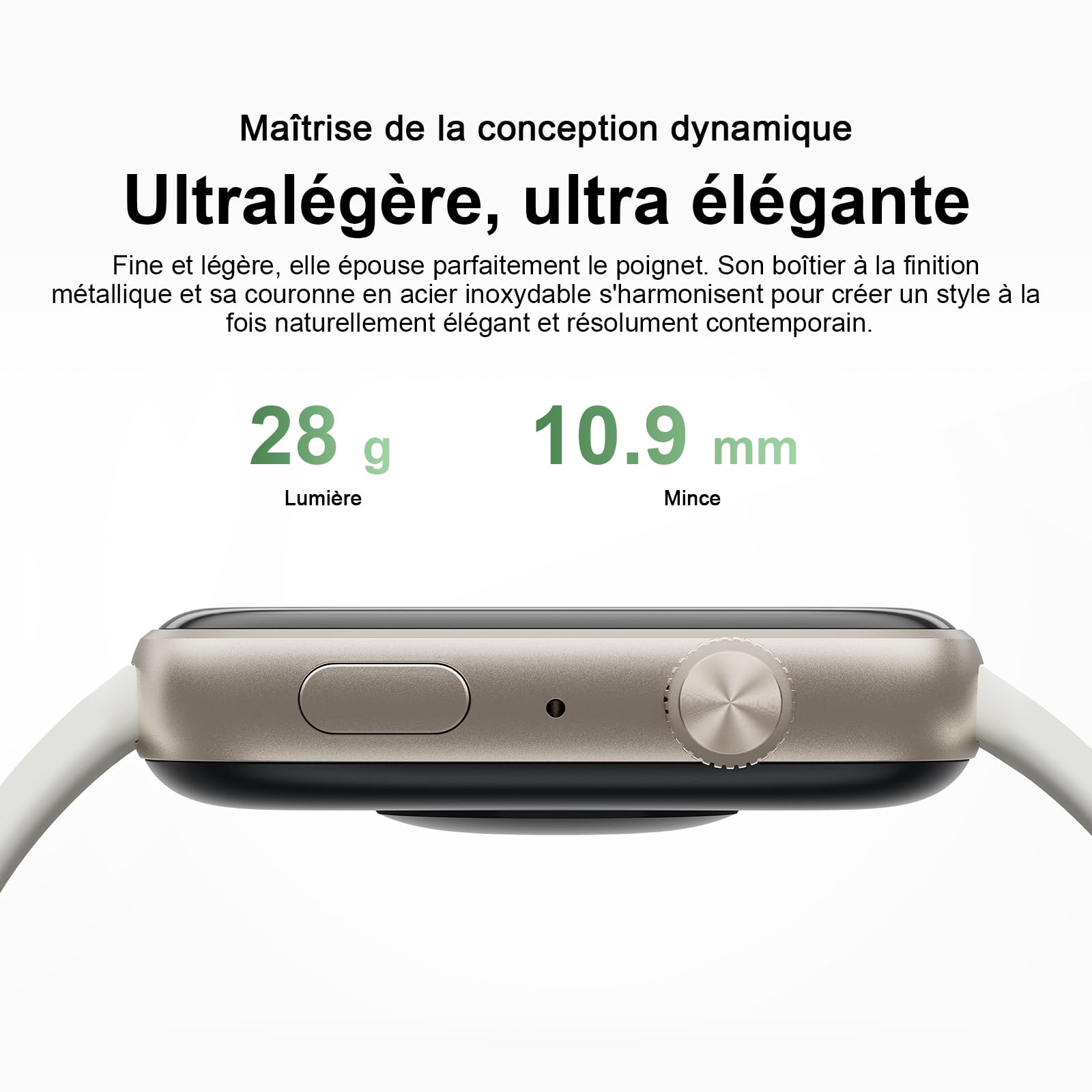 HONOR Watch X5i Smartwatch, 1.97" AMOLED Écran Montre Connectée avec Appels Bluetooth, Autonomie 21 Jours, Surveillance Cardiaque & SpO2 24/7, 109 Modes Sport, Étanche 10M (White)