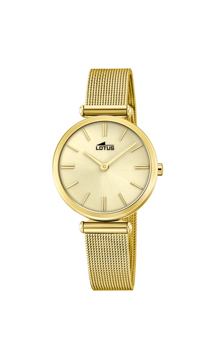 Lotus Damen Gold Armbanduhr 29Mm Edelstahl