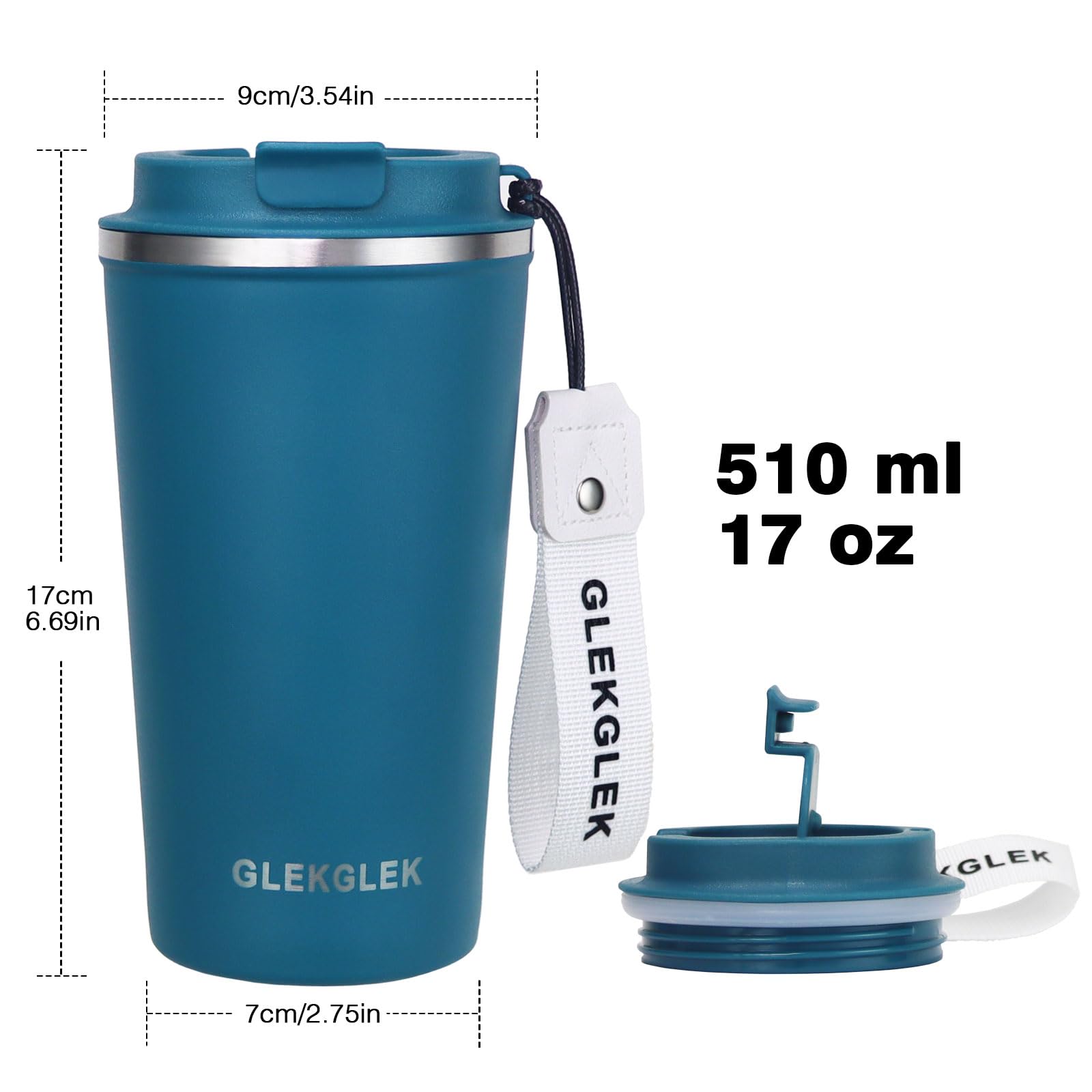 SUNTQ Tasses à Café Réutilisables De Voyage Avec Couvercle