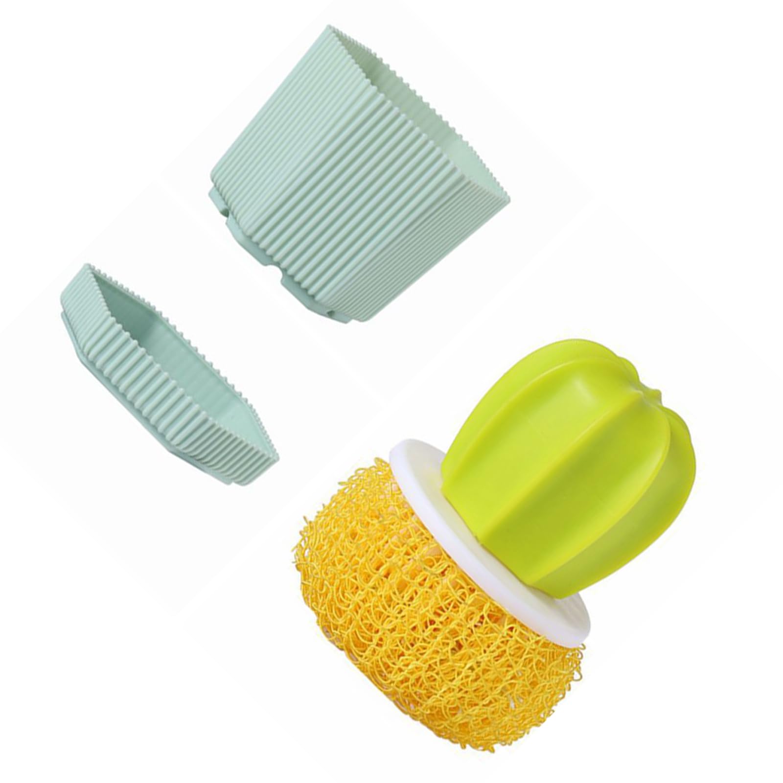 Cactus Design Dishes Scouring Brush with Ergonomic Handle and Fine Fibers for Stubborn Stain on Various Surfaces Ergonomic Scrub Brush