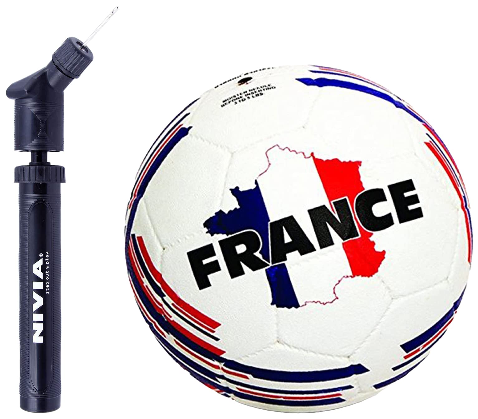 Nivia Country Colour Size-5 (White/Navy) Material: Rubber Ball Pump (Material: Plastic) (B0BB6DPD3T) Amazon Price History, Amazon Price Tracker