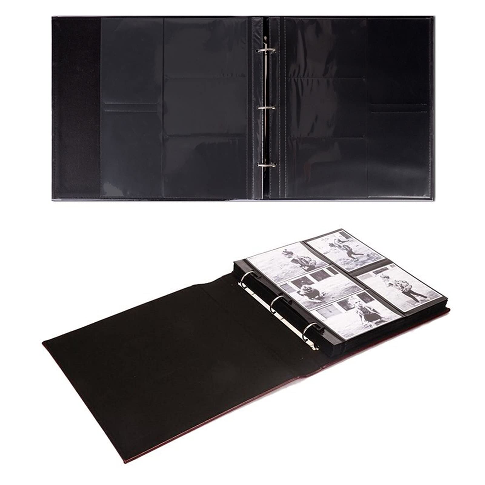 Album de Fotos 600 Bolsillos - Libro de Fotos de la Cubierta de Cuero de Gran Capacidad Holds Vertical & Horizontal 4 "X6 Fotos con Ventana