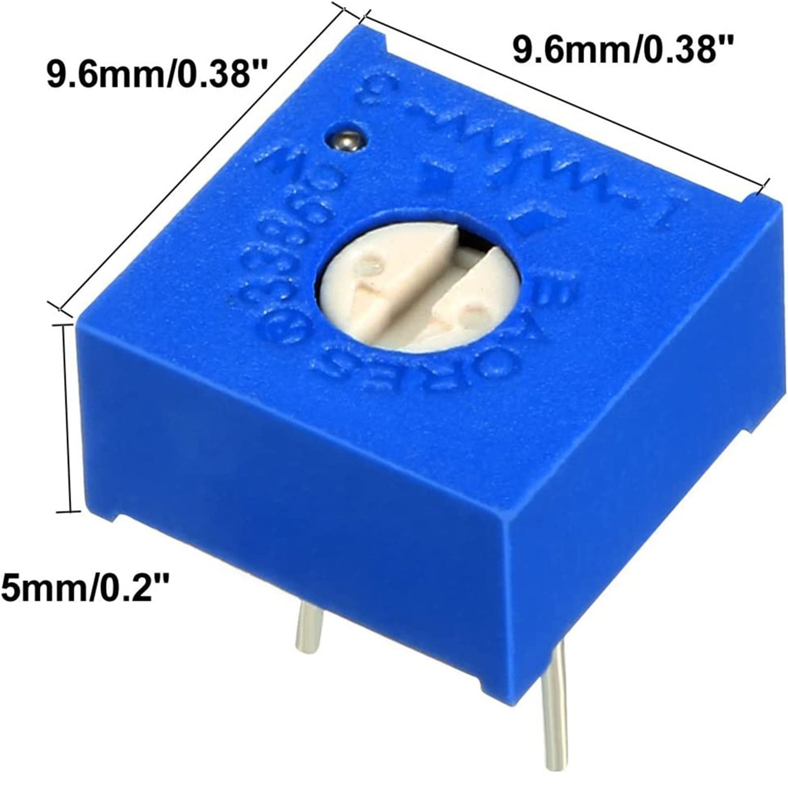 5 PZ 3386P 100R 200R 500R 1K 2K 5K 10K 20K 50K 100K 200K 500K 1M Ohm 3386 Resistenze Variabili Trimmer Potenziometro (Size : 2K Ohm)