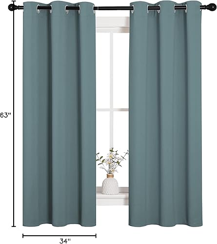 Miniatura 10 de NICETOWN Cortinas opacas modernas que reducen el ruido, aislamiento térmico y oscurecimiento de la habitación, paneles para habitación de niños,