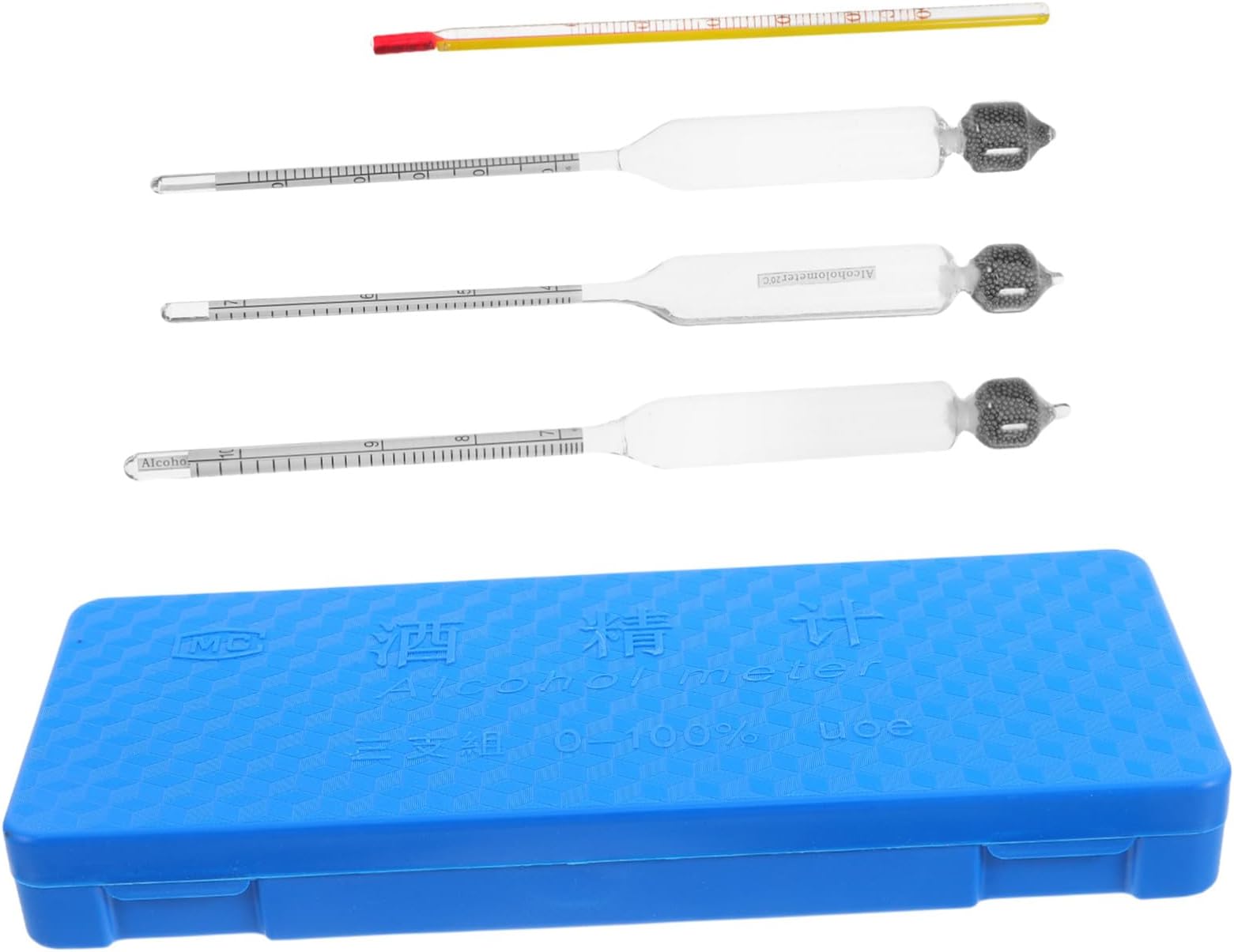 Hydrometer Alcohol for Home Brew Accurate Alcohol Concentration Test Kit Sugar Content Measuring Tool for Wine and Spirits Testing in Kitchen Lab