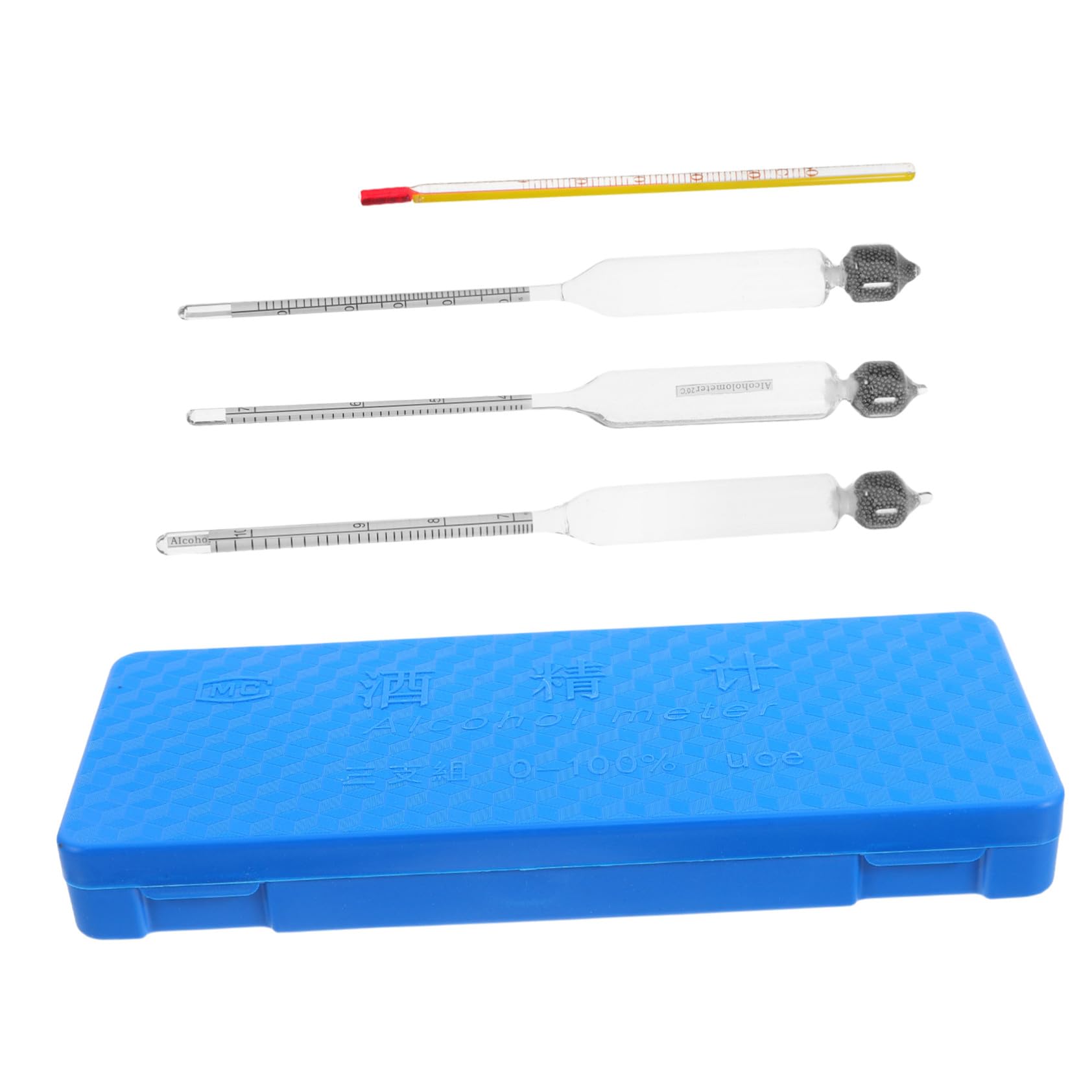 Hydrometer Alcohol for Home Brew Accurate Alcohol Concentration Test Kit Sugar Content Measuring Tool for Wine and Spirits Testing in Kitchen Lab