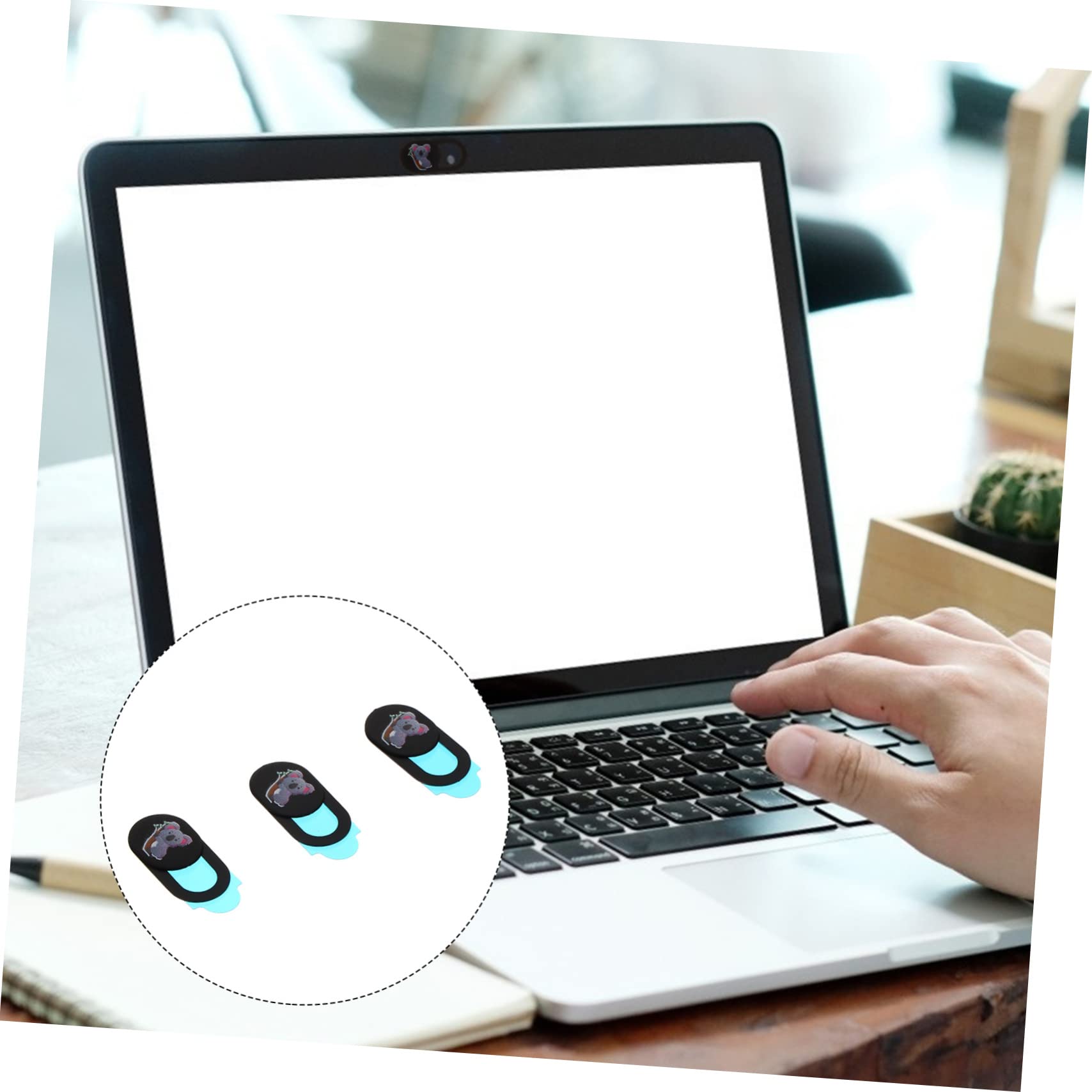 3piezas Cubiertas para Webcam De Privacidad Diseño De Protección Deslizante para Laptop Pc y Tablets Instalación Accesorios para Seguridad Línea