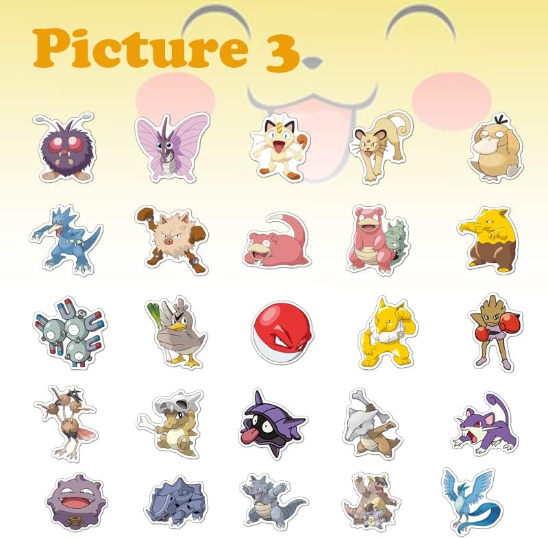 Miniatura 4 de Paquete de 100 calcomanías de anime para niños calcomanías de vinilo impermeables para laptop tableta teléfono álbumes de recortes carpetas