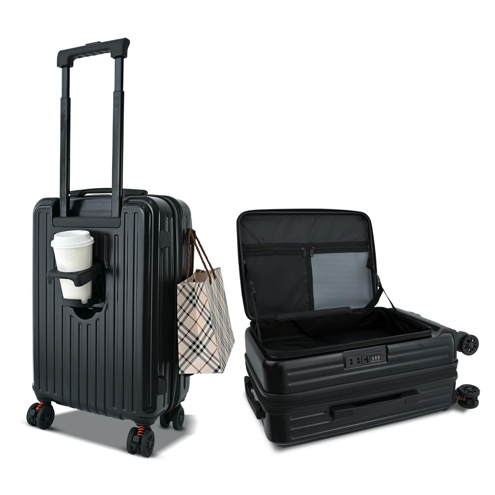 20 inch Carry on Luggage with wheels Airline Approved Carry on Suitcases with Wheels Hard Shell Carry on