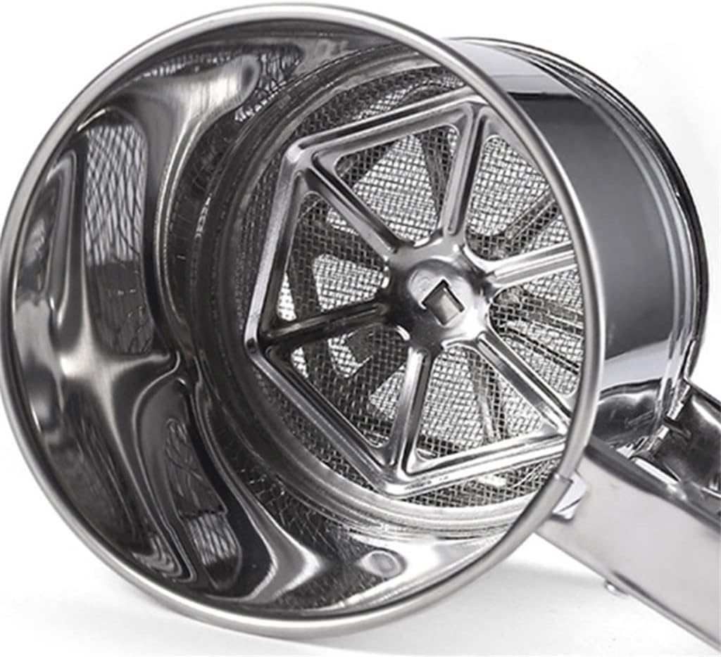 Stainless Steel Flour Sifter With Hand Press Layers Sieve Baking Cup For