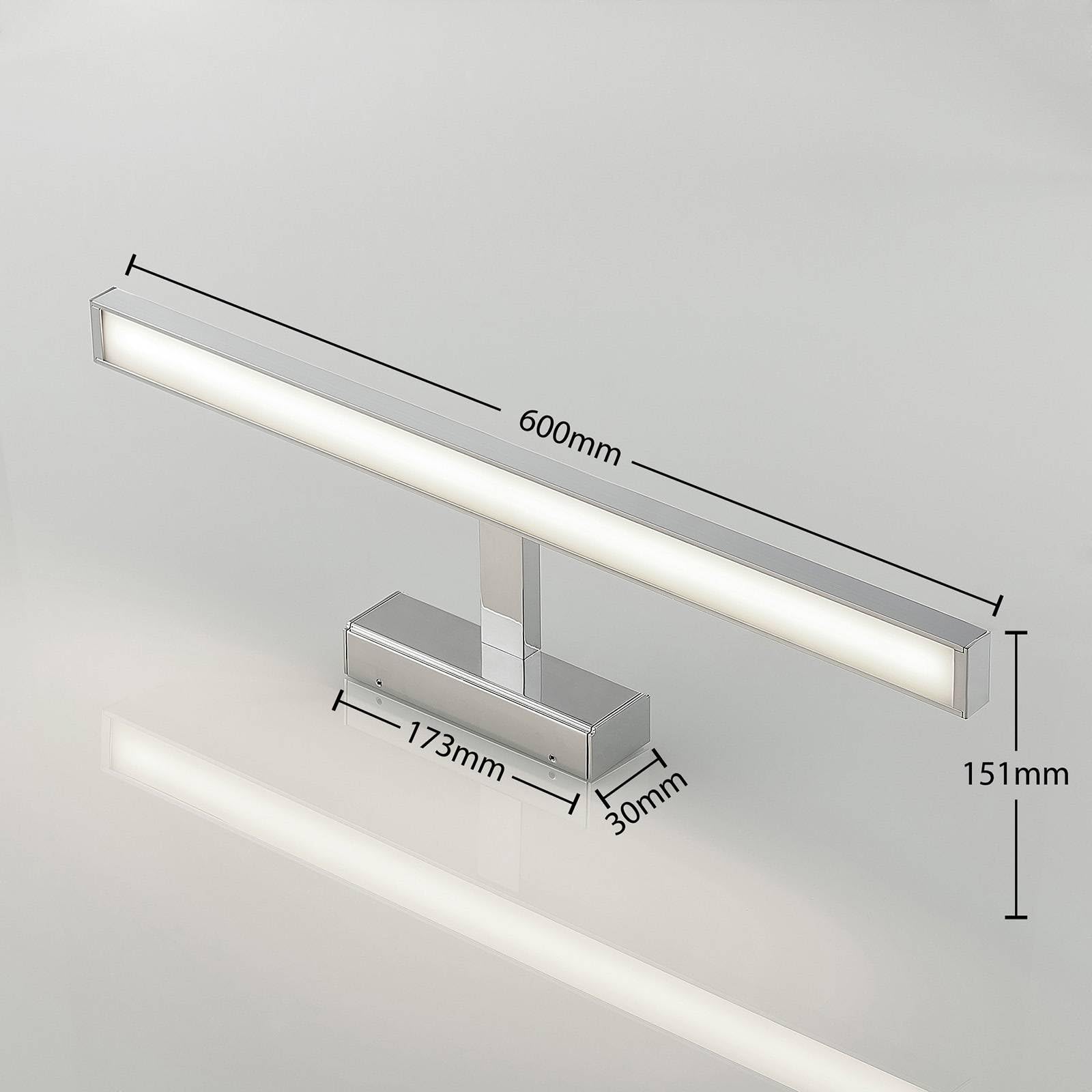 Lindby LED Wandleuchte, Wandlampe Bad Jukka (spritzwassergeschützt (Modern) in Chrom aus Aluminium (1 flammig) - Wandleuchten Spiegelleuchte Badezimmer Wandbeleuchtung Badezimmerleuchte