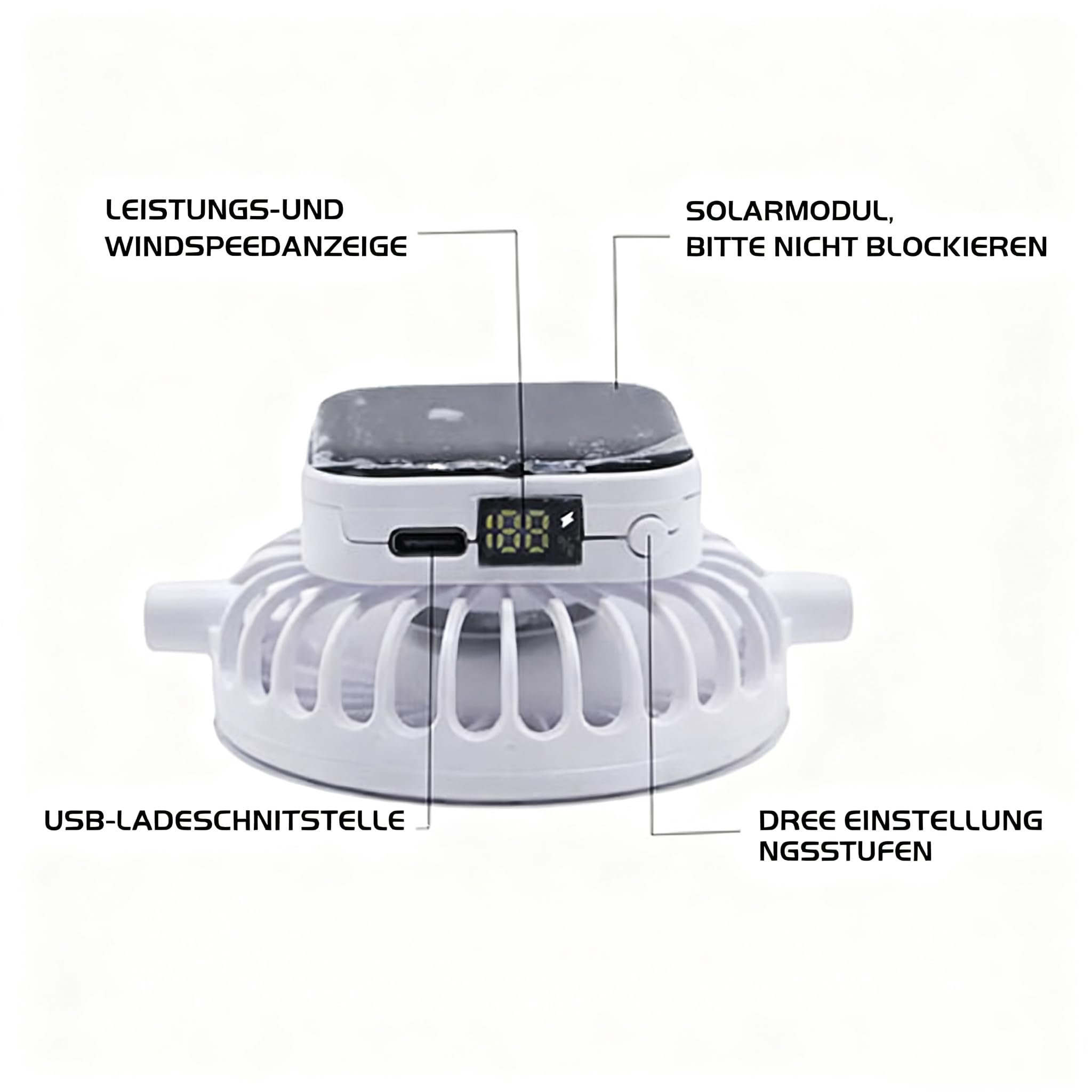 JIAHG Cappellino da baseball con ventilatore solare, in rete, con ventilatore, estivo, protezione UV, cappello da sole a energia solare/USB